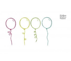 Stickdatei - Luftballon Parade Doodle